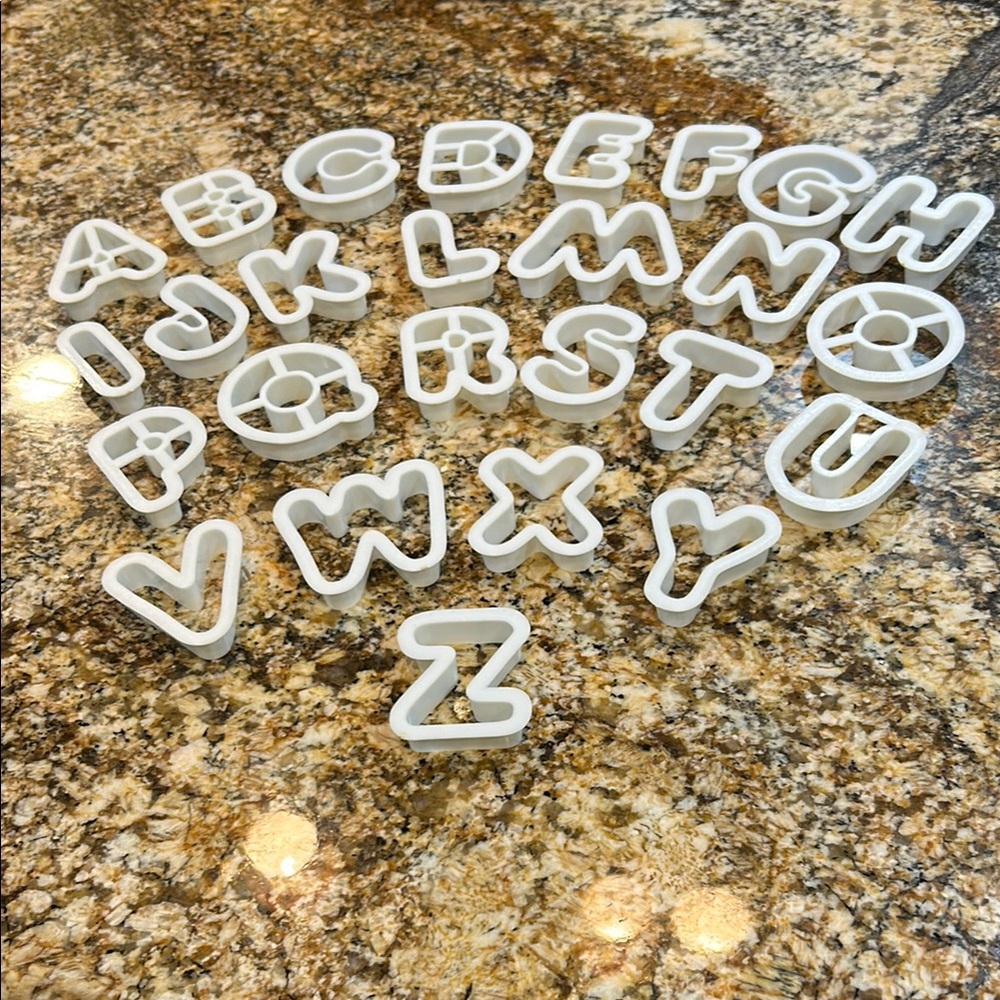 Alphabet Cookie Cutters - White